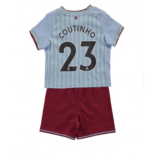 Dres Aston Villa Philippe Coutinho #23 Gostujuci za djecu 2022-23 Kratak Rukav (+ kratke hlače)